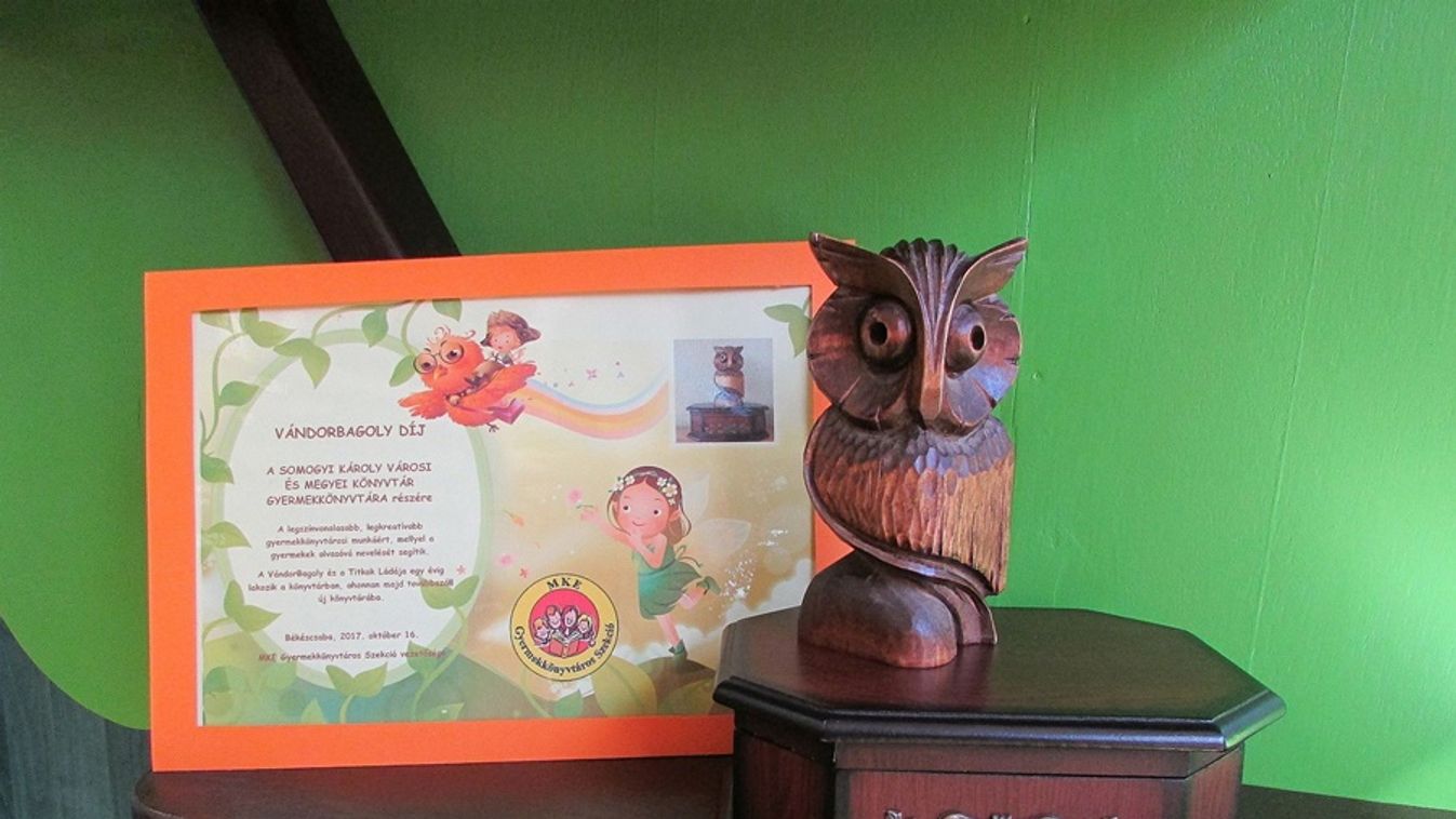 VándorBagoly-díjat kapott a Somogyi-könyvtár Gyermekkönyvtára
