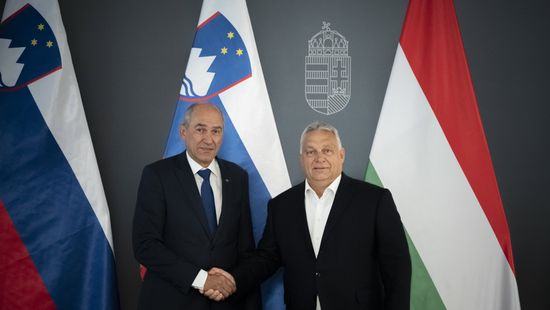 Orbán Viktor Szlovénia korábbi miniszterelnökét fogadta a Karmelita kolostorban