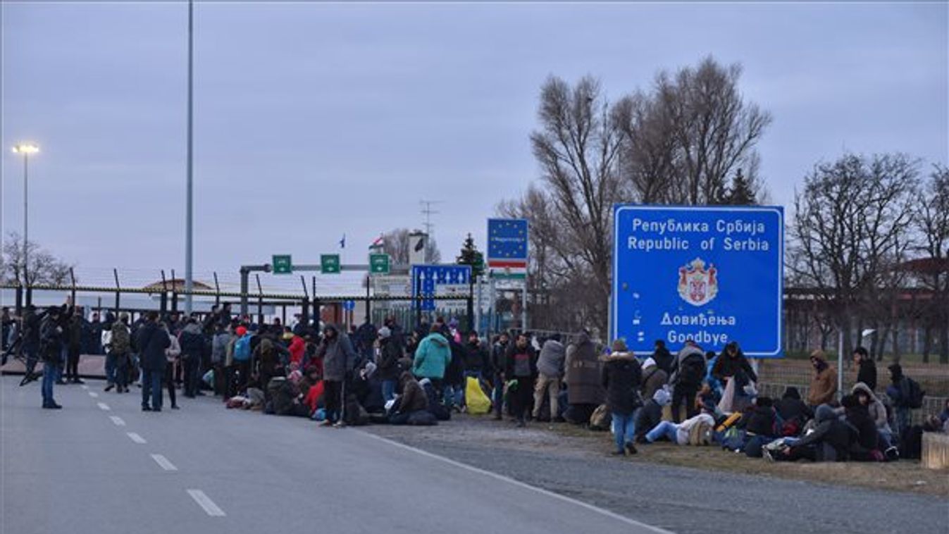 Migránsmenet indult Szerbiából Magyarország felé
