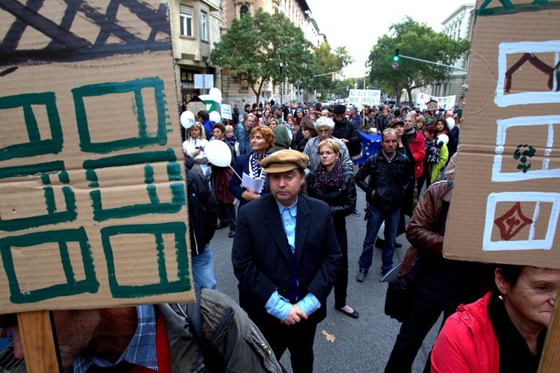 A Város Mindenkié csoport tüntetése Budapesten