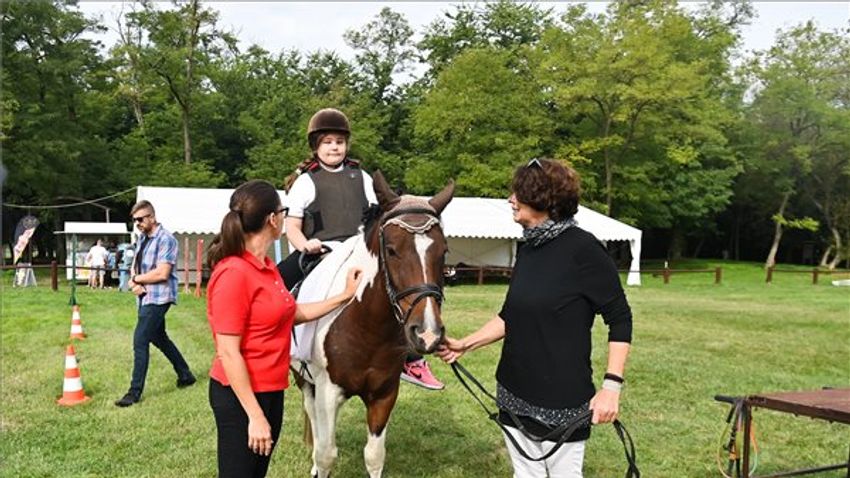 A köztársasági elnök kilátogatott a fóti lovasterápiás versenyre