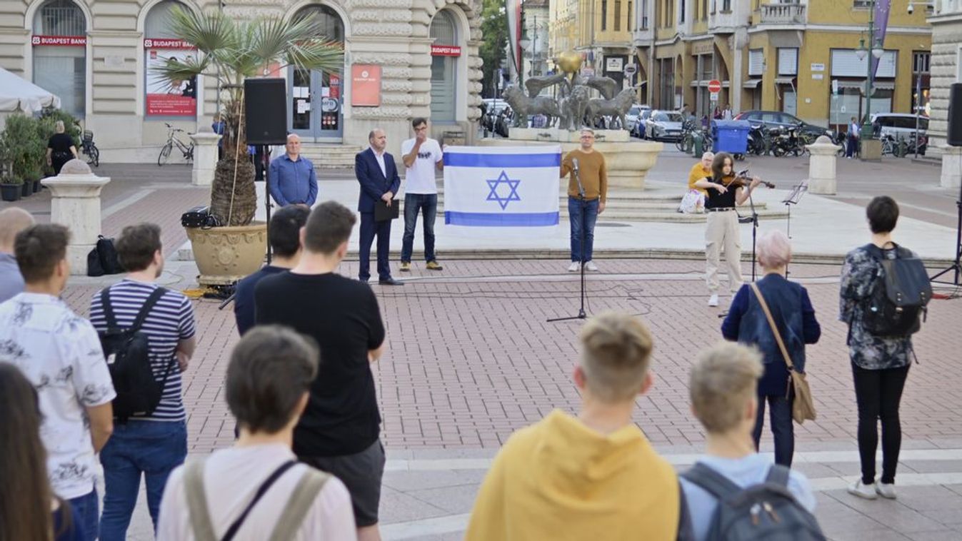 Szimpátiatüntetést rendeztek Szegeden Izrael mellett