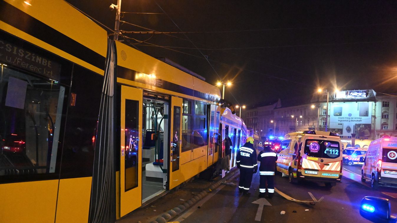 Hatan megsérültek a nagykörúti villamosbalesetben Budapesten