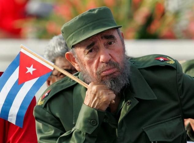 File photo of Cuban President Castro attending May Day parade in Revolution Square