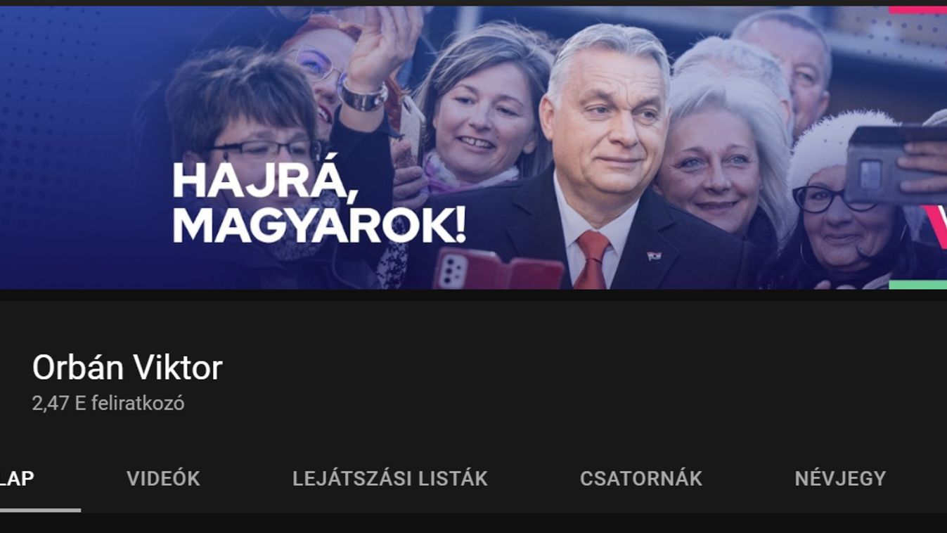 Elindult Orbán Viktor YouTube csatornája