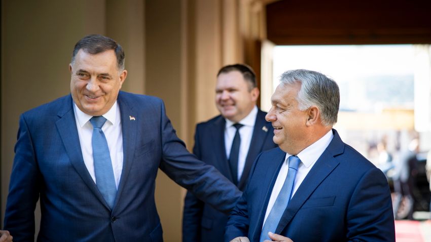 A boszniai Szerb Köztársaság elnökét fogadta Orbán Viktor
