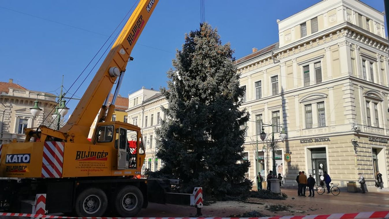 Ünnepekre felkészülni: helyére került Szeged karácsonyfája!