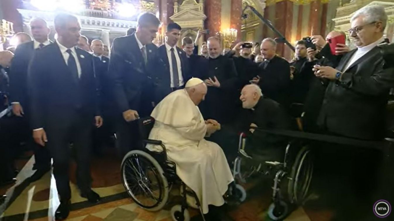 Kerekesszékes szegedi pap kezét csókolta meg Ferenc pápa