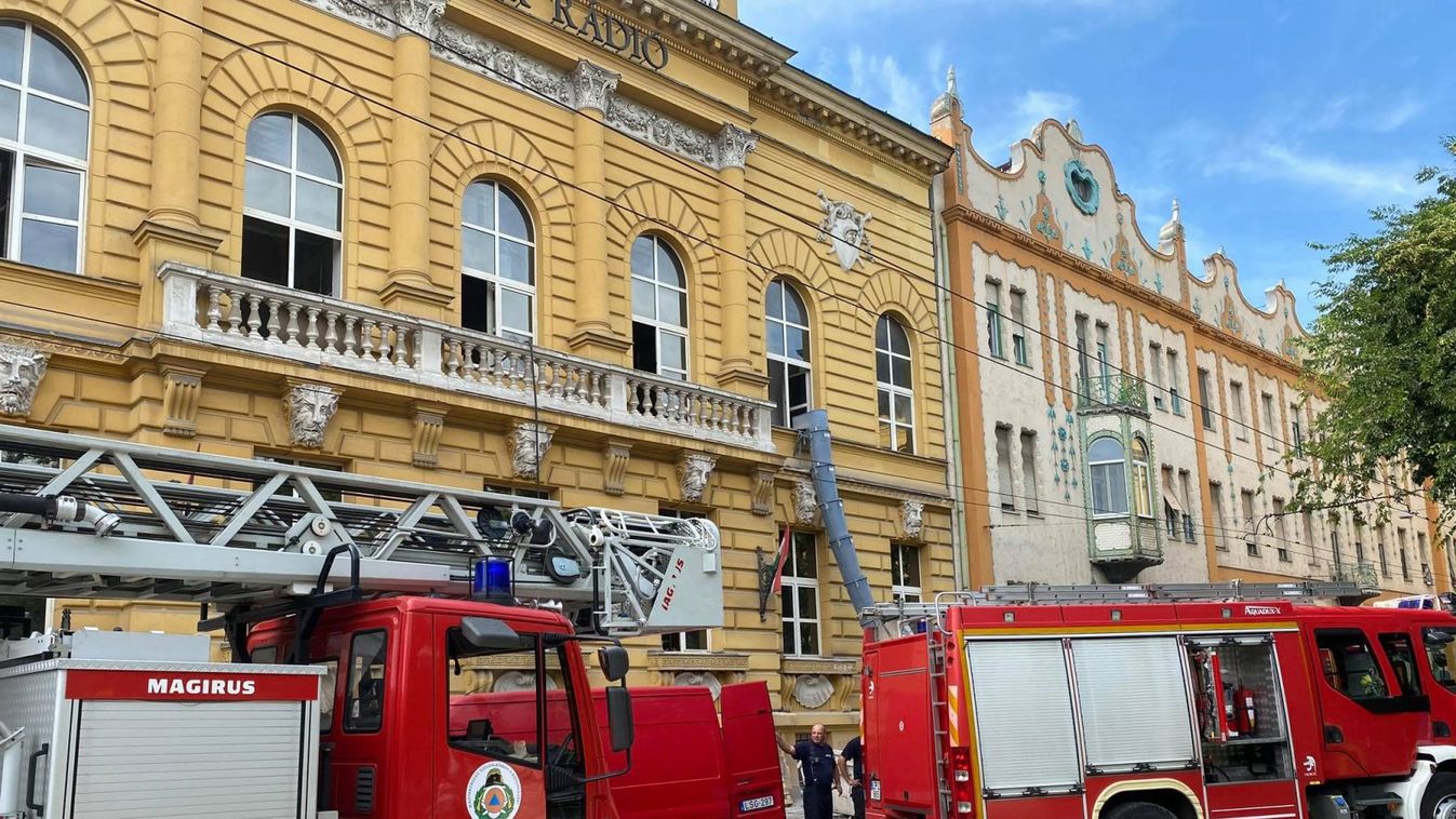 Építési munkálatok közben gyulladt ki a Magyar Rádió épülete Szegeden - FOTÓK!