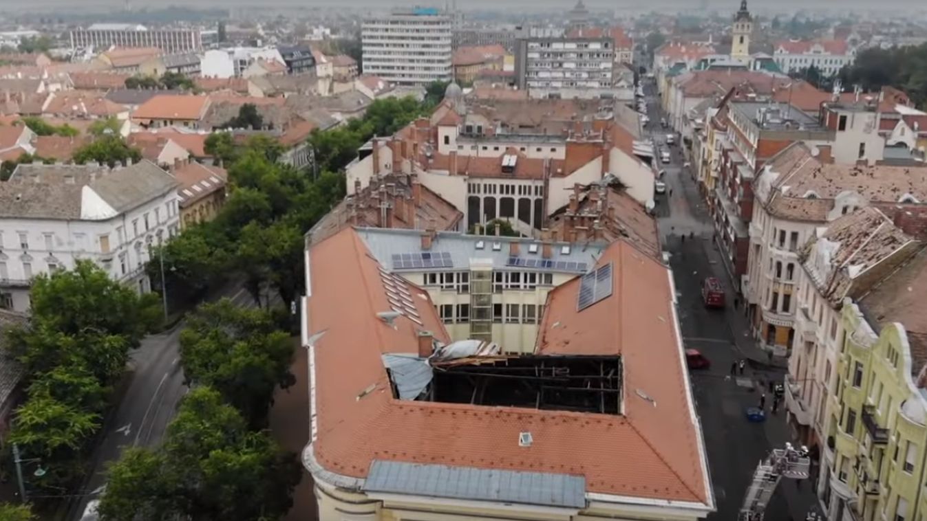 Megdöbbentő drónfelvételek a vihar utáni Szegedről