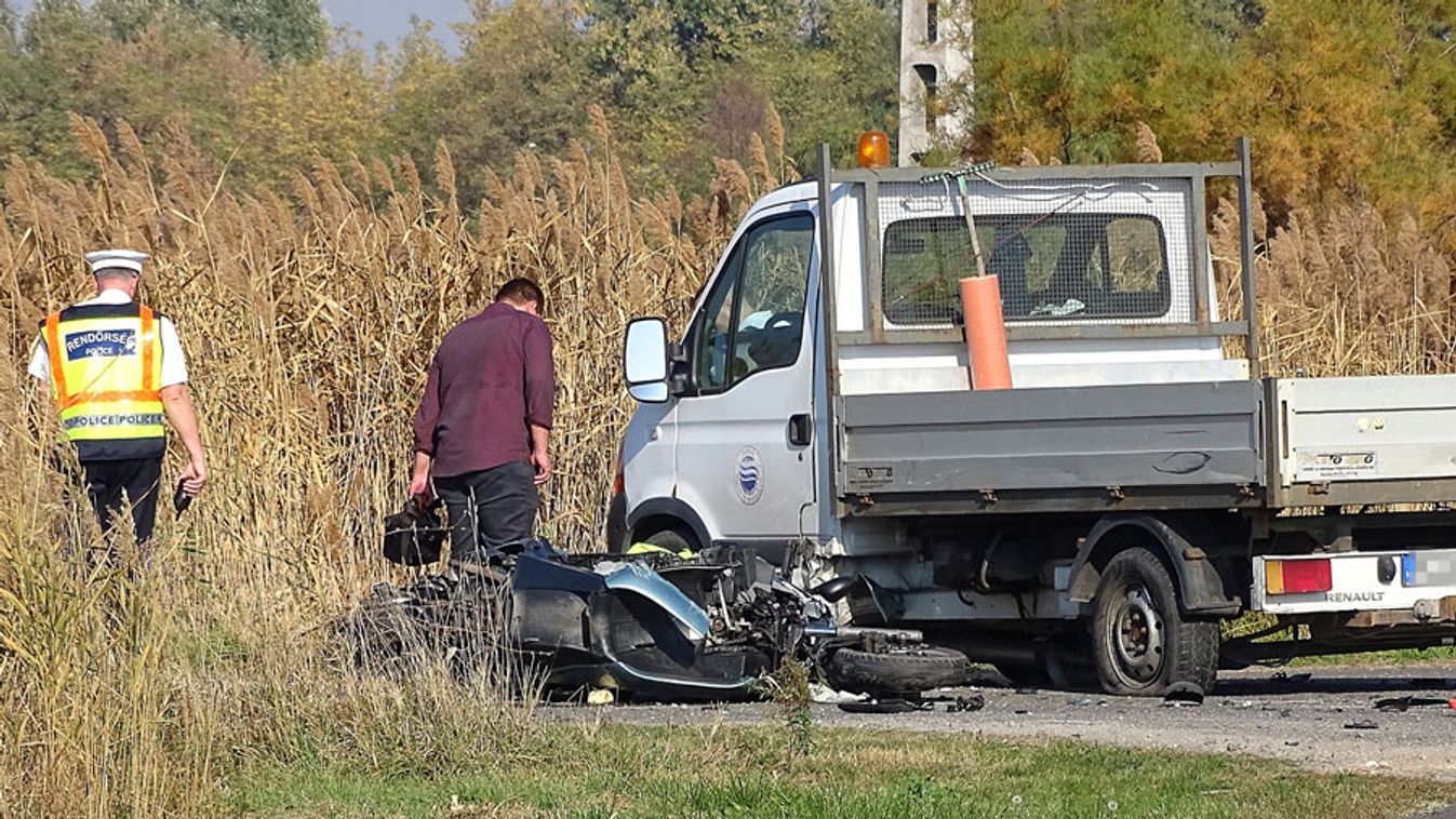 Meghalt a kisteherautóval karambolozó motoros Szatymaz közelében