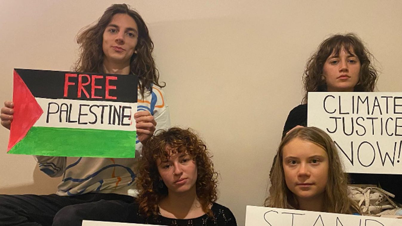 Izrael-ellenesség: Greta Thunberg kiáll Palesztina mellett