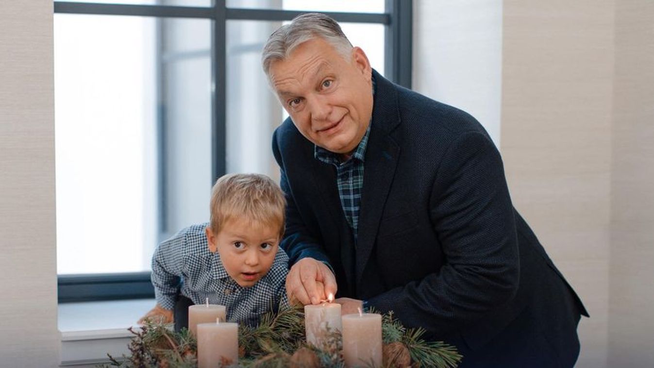 Advent első vasárnapján Orbán Viktor és unokája együtt gyújtottak gyertyát