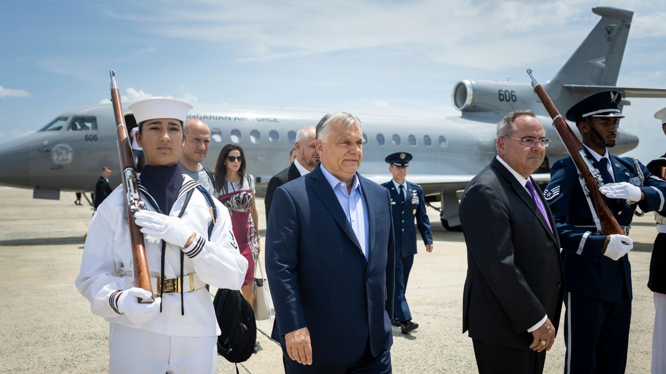 Orbán Viktor Washingtonba érkezett a NATO-csúcsra
