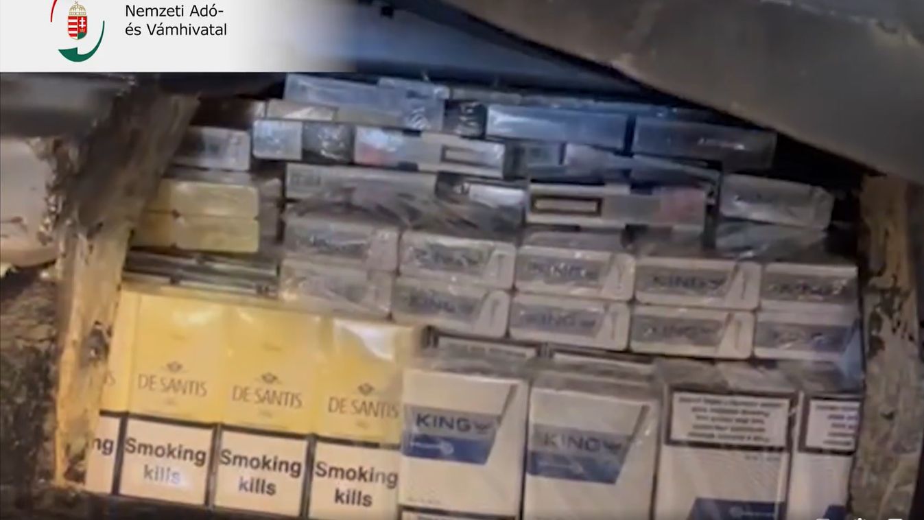 Több mint ezer doboz cigarettát találtak a pénzügyőrök Röszkén (videó)