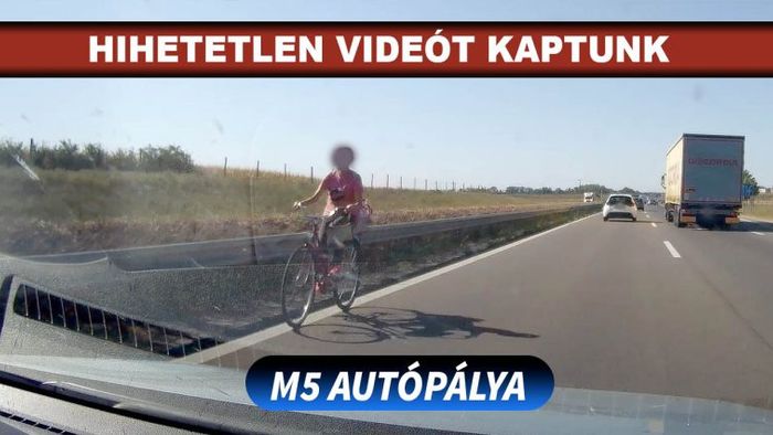 Ilyet ritkán látni: biciklivel az autópályán úgy, hogy még az irány is rossz + videó