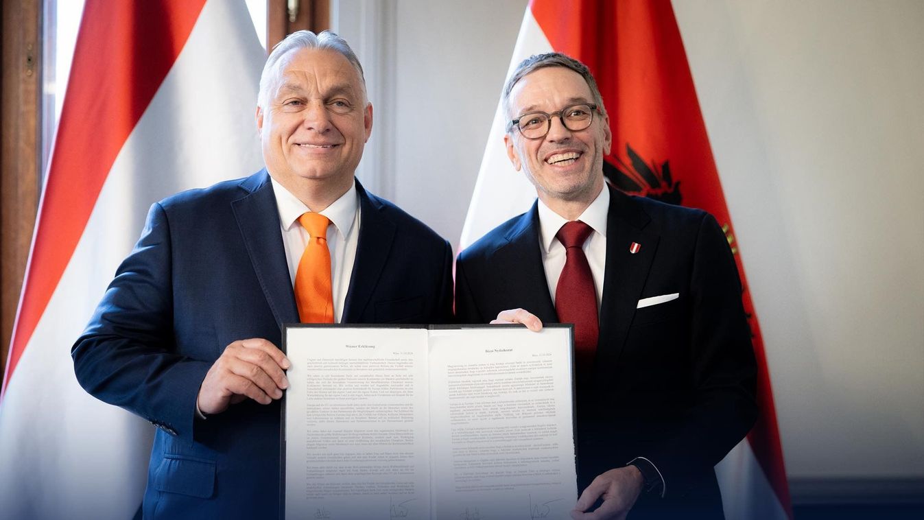 Orbán Viktor közös nyilatkozatot írt alá az Osztrák Szabadságpárt elnökével