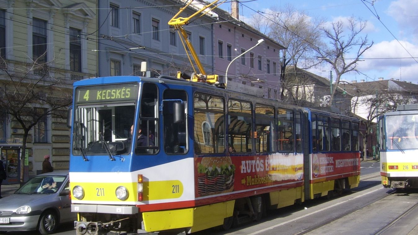 Forgalmi zavar a szegedi 4-es villamos vonalán