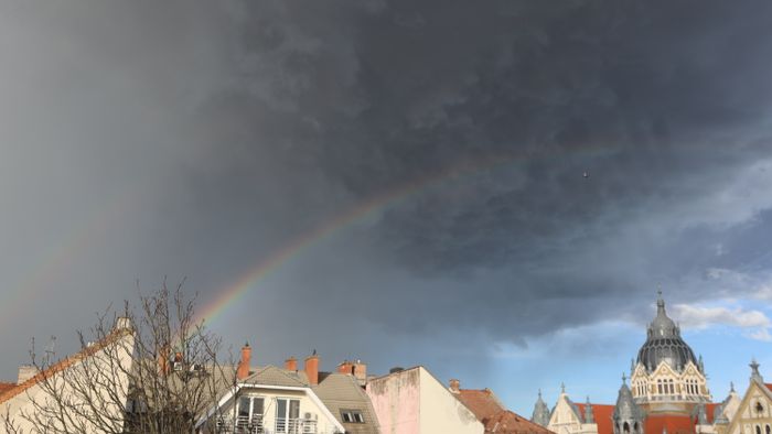 Egy gyönyörű szivárvány ékeskedett Szeged felett +fotók