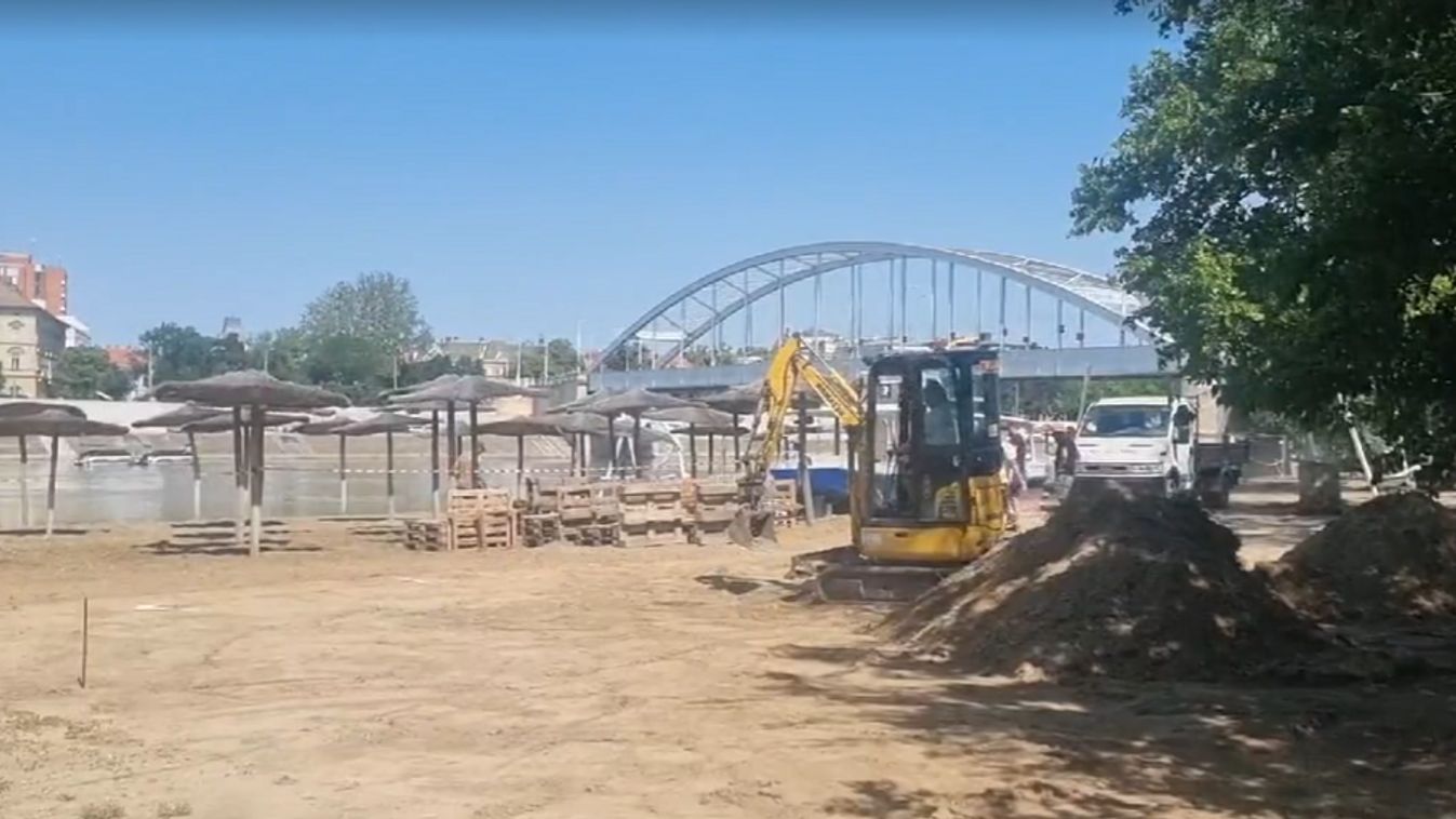 Közeleg a strandszezon: javában zajlik a munka a Laposon +videó