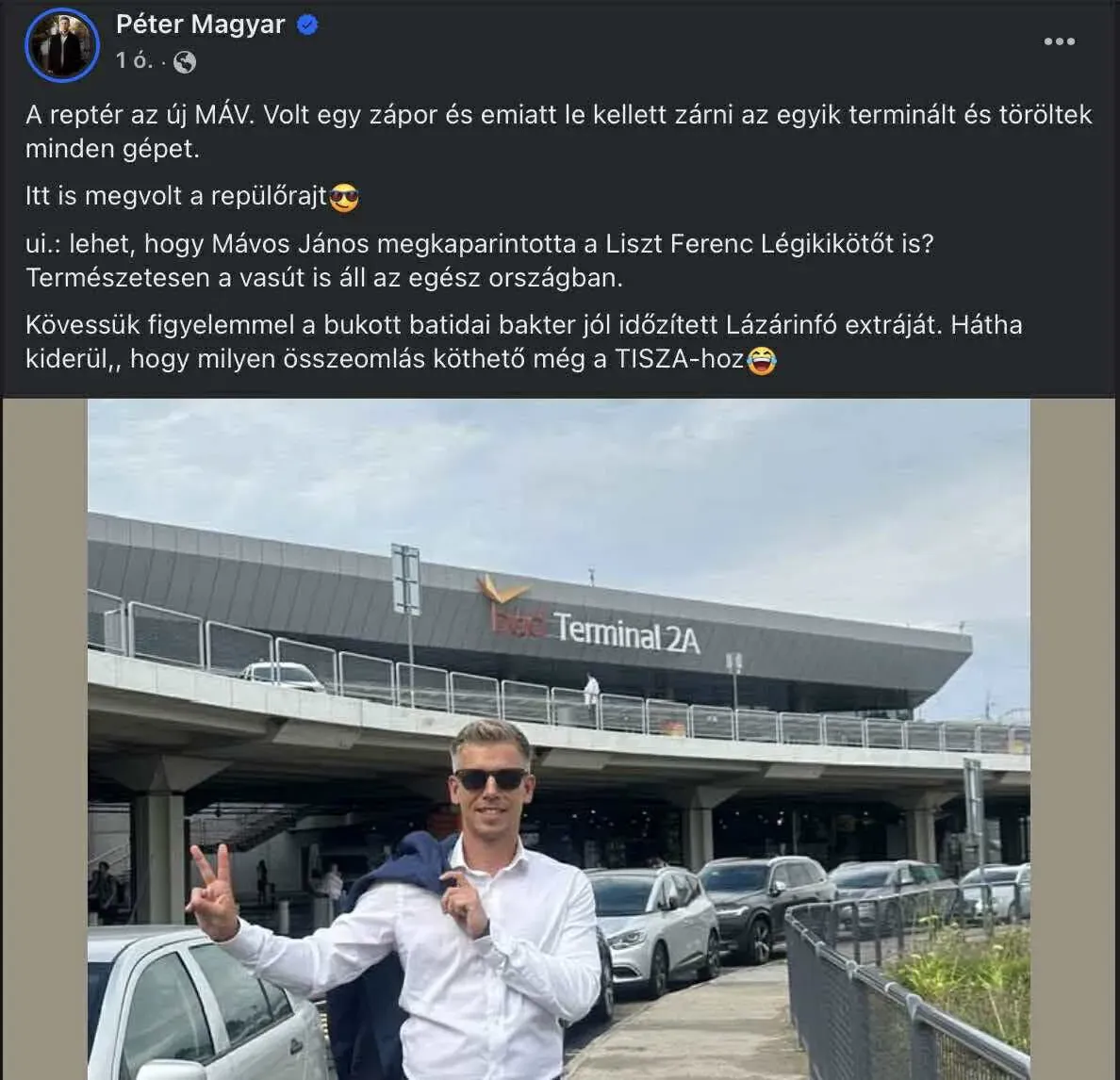 Saját követőit is megbotránkoztatta Magyar Péter vihar utáni bejegyzése, amit később törtölt .