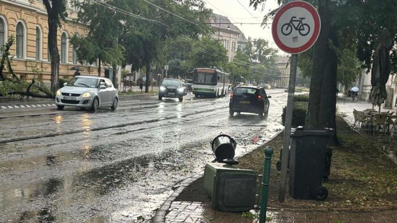Brutális vihar Szegeden: nem járnak a villamosok, a trolik, de még a vonatok sem