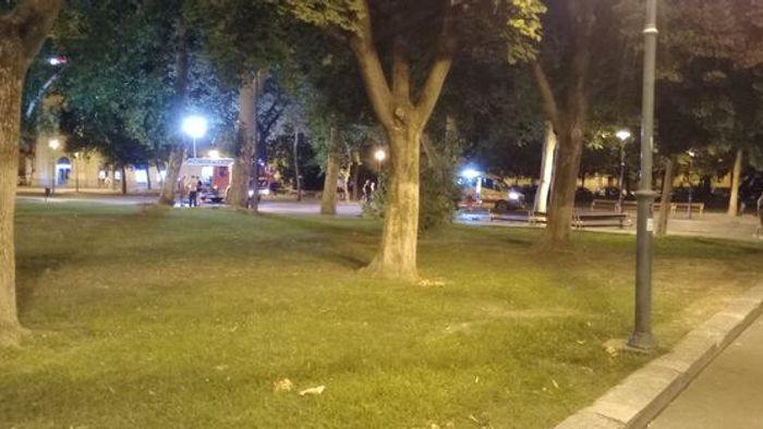 Járókelőre szakadt egy faág a Széchenyi téren, mentő vitte el a sérültet