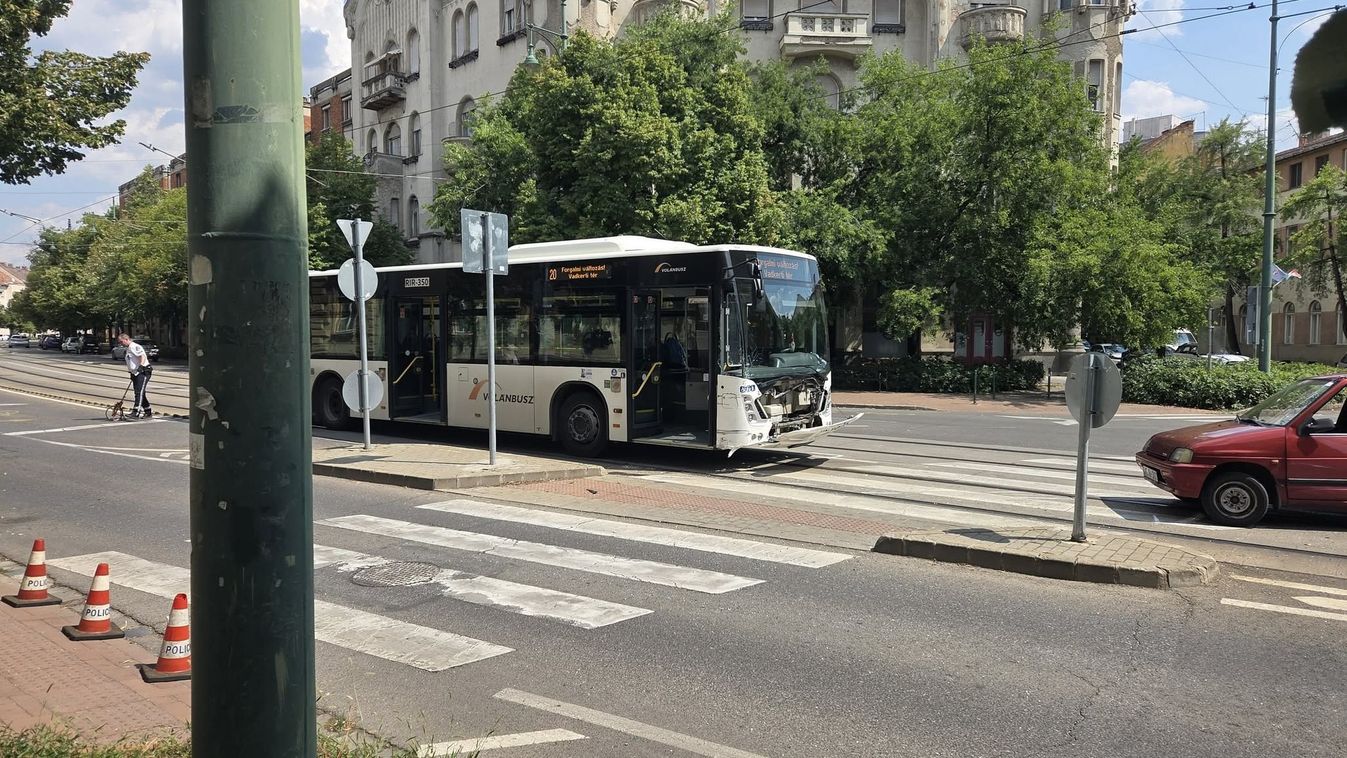 Ütközés a körúton: késések és torlódások Szeged belvárosában +fotók