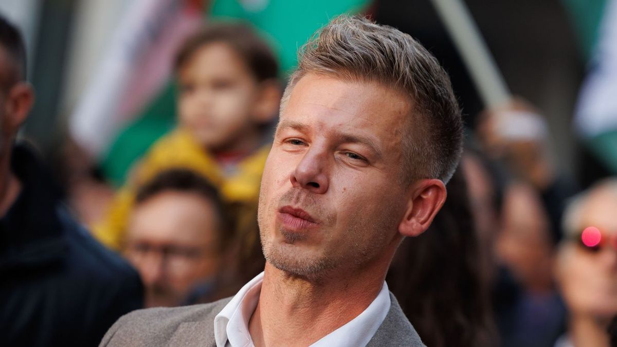 Magyar Péter, a Tisza Párt elnöke Fotó: Hatlaczki Balázs