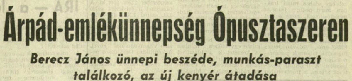 1989 augusztus 21-én ezt a cím volt olvasható a Délmagyarország címolalán, ami megfelelt az akkor "közhangulatnak" 