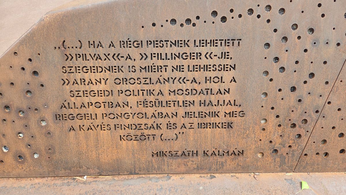 Mikszáth Kálmán - KÁVÉHÁZ AZ »ARANY OROSZLÁNY«-HOZ idézet Fotó: Juhász Viktor