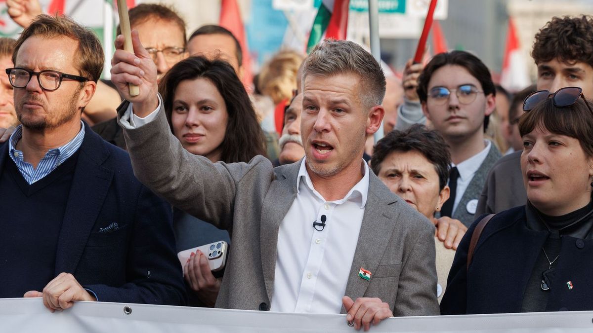 Magyar Péter, a Tisza Párt elnöke Fotó: Hatlaczki Balázs