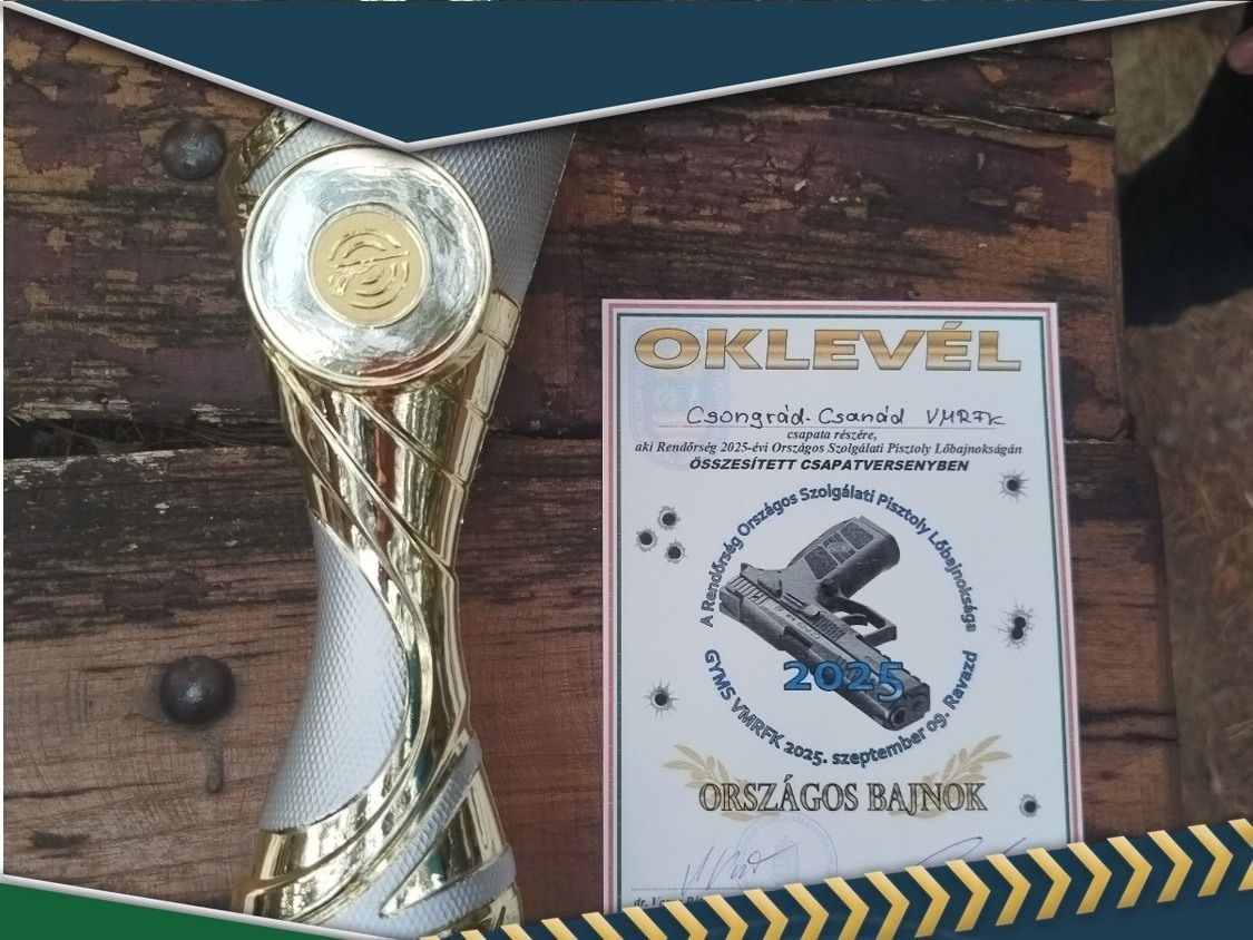 Országos bajnok a vármegyei rendőrség csapata