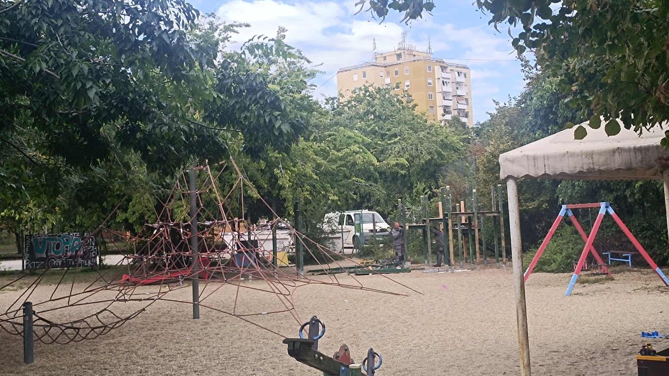 Elbontották az egyik kedvelt szegedi játszótér fontos elemét +fotók +videó