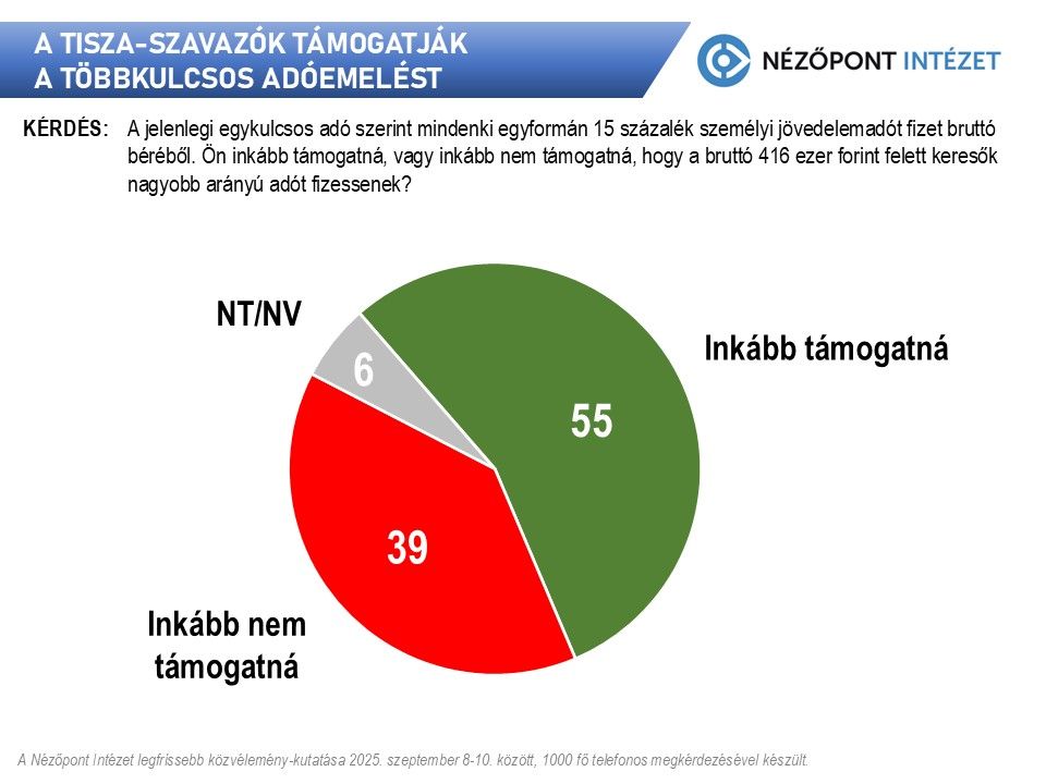 Támogatják a többkulcsos adót a Tisza Párt hívei