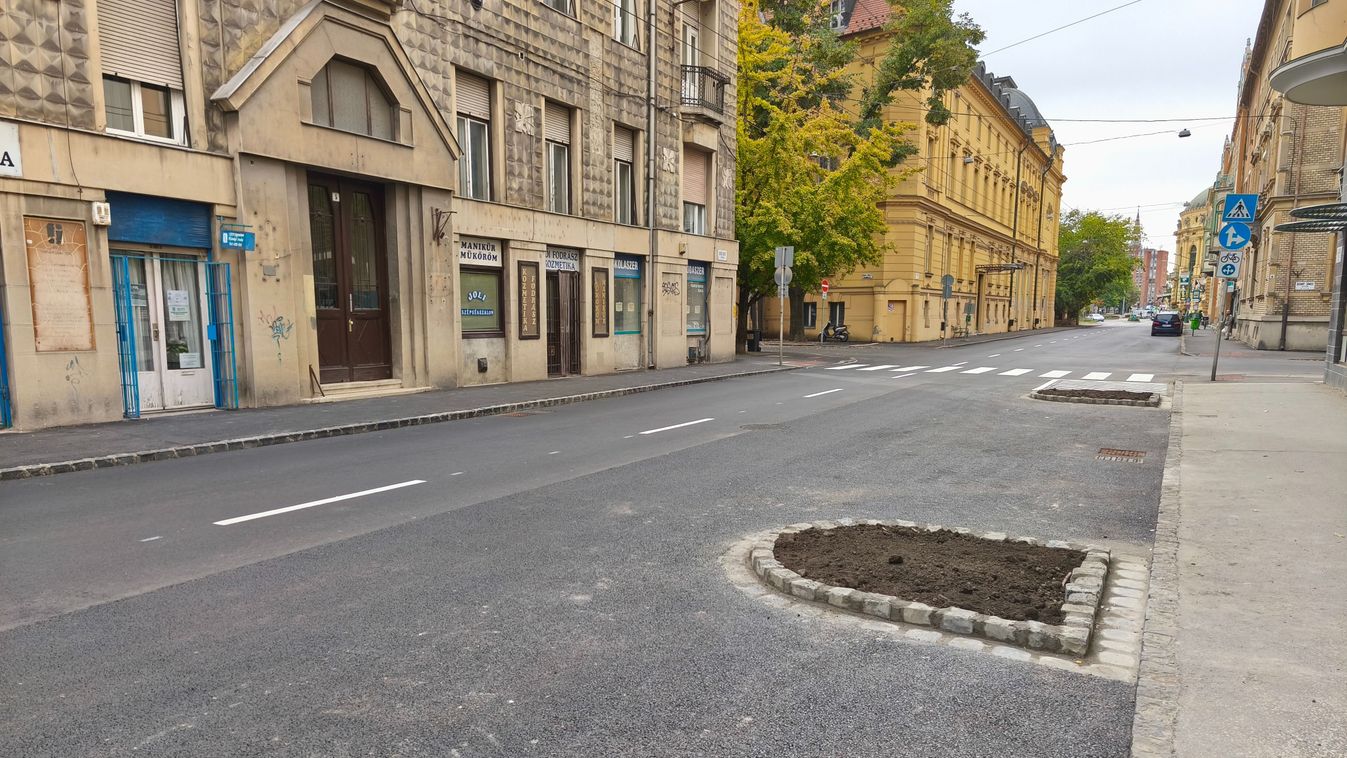 Küzdenek a hőség ellen: fatükröket alakítanak ki a Dózsa utcában +fotók +videó