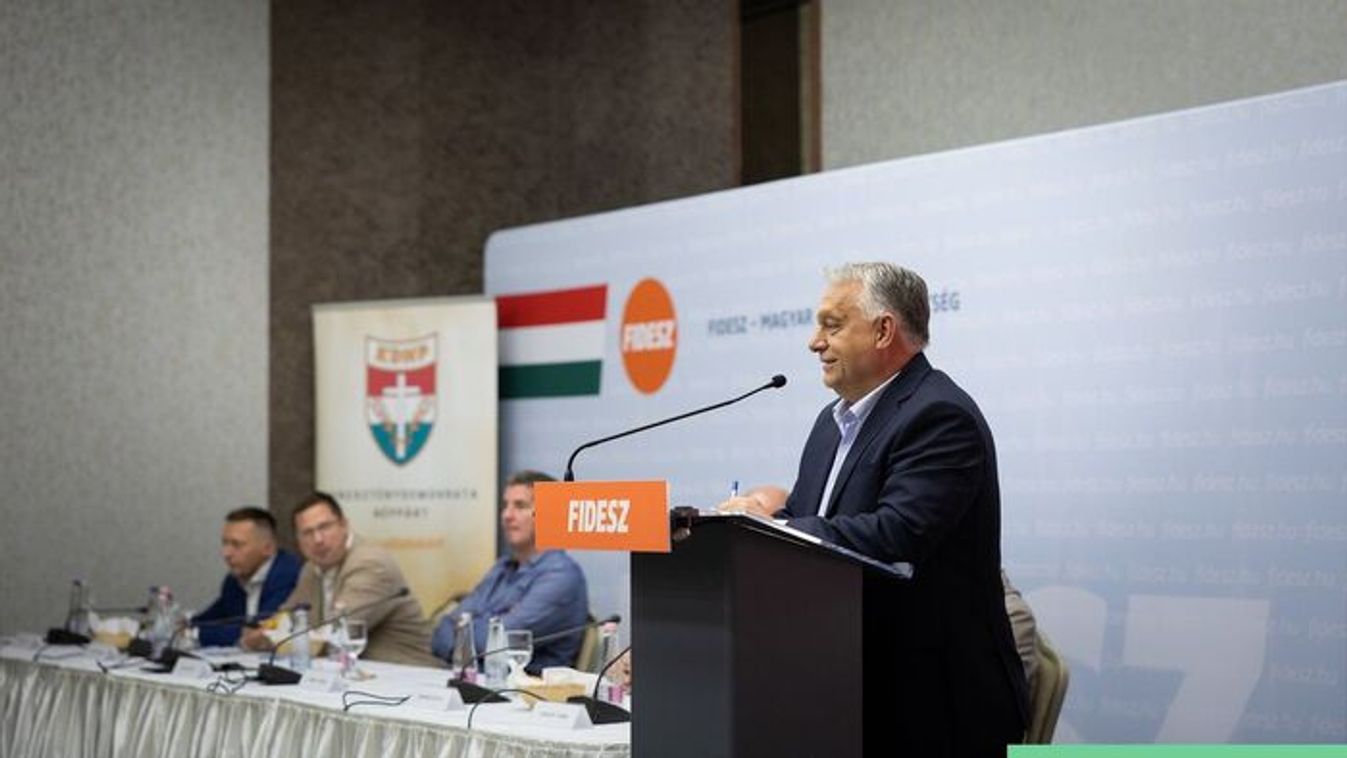 Orbán Viktor Balatonfüreden: A Tisza-adó bevezetése Brüsszel terve