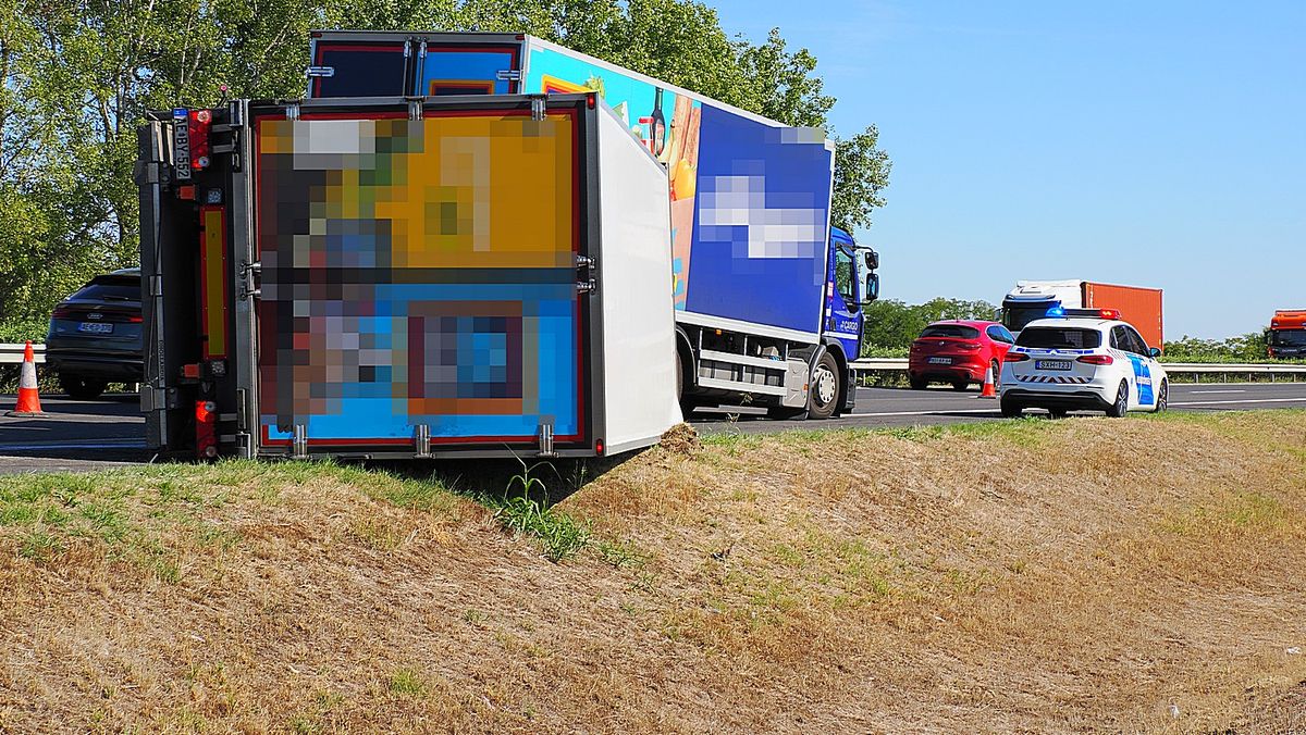  A baleset jelentős torlódást okozott Fotó: Donka Ferenc