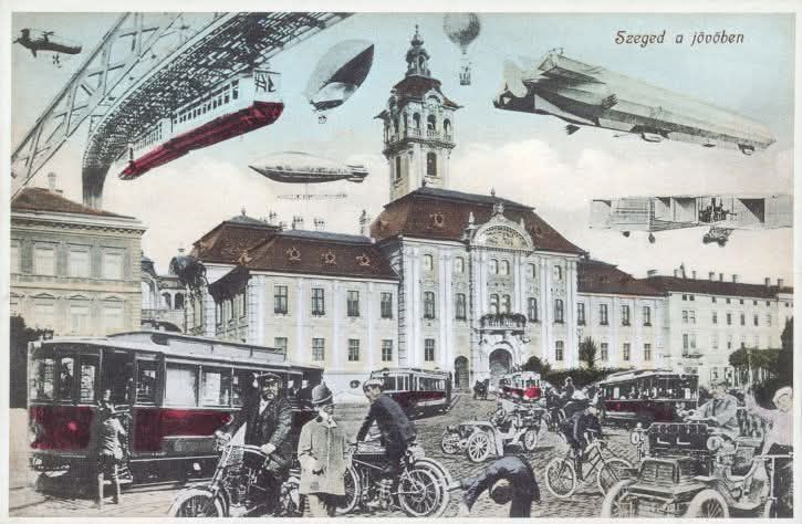 Jövőkép Szegednek a múltból egy képeslapon