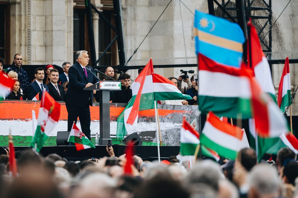 A miniszterelnök a Kossuth téren tartott beszédet