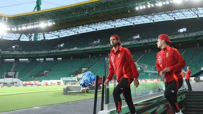 A portugál meccs előtt Szoboszlai poénja után Kerkez nevetésétől volt hangos a stadion +video