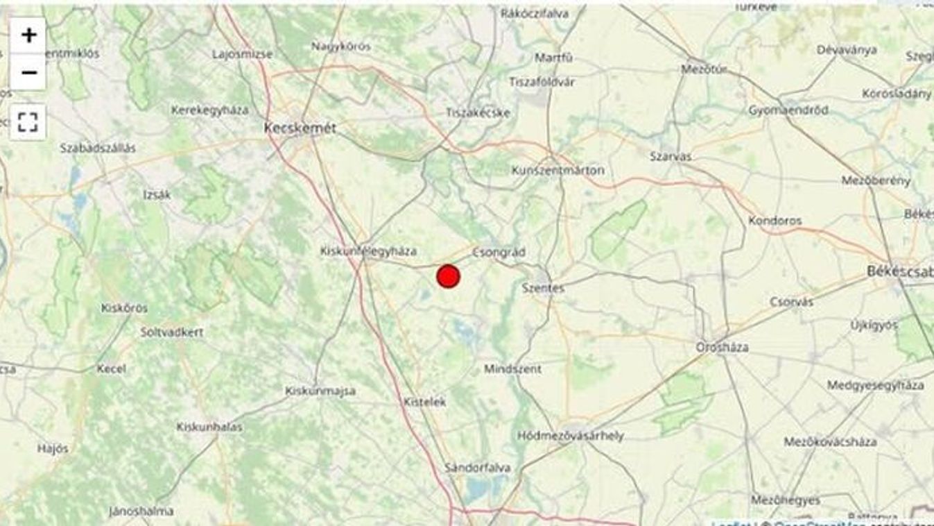 Földrengés volt Csongrádon, Szegeden is érezni lehetett