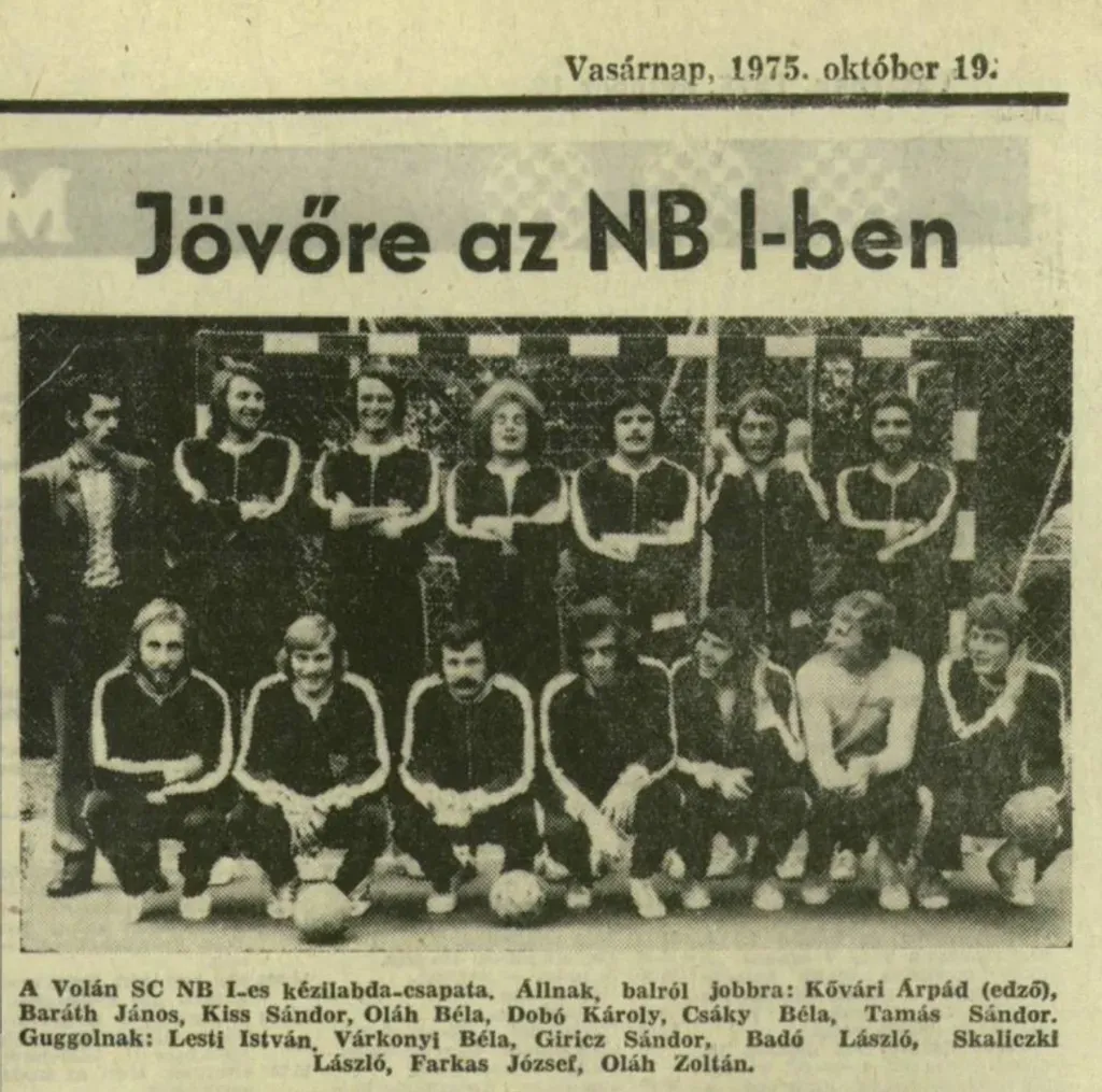 A Szegedi Volán - később Tisza Volán, majd Pick Szeged - legendás bajnokcsapata 1975-ből