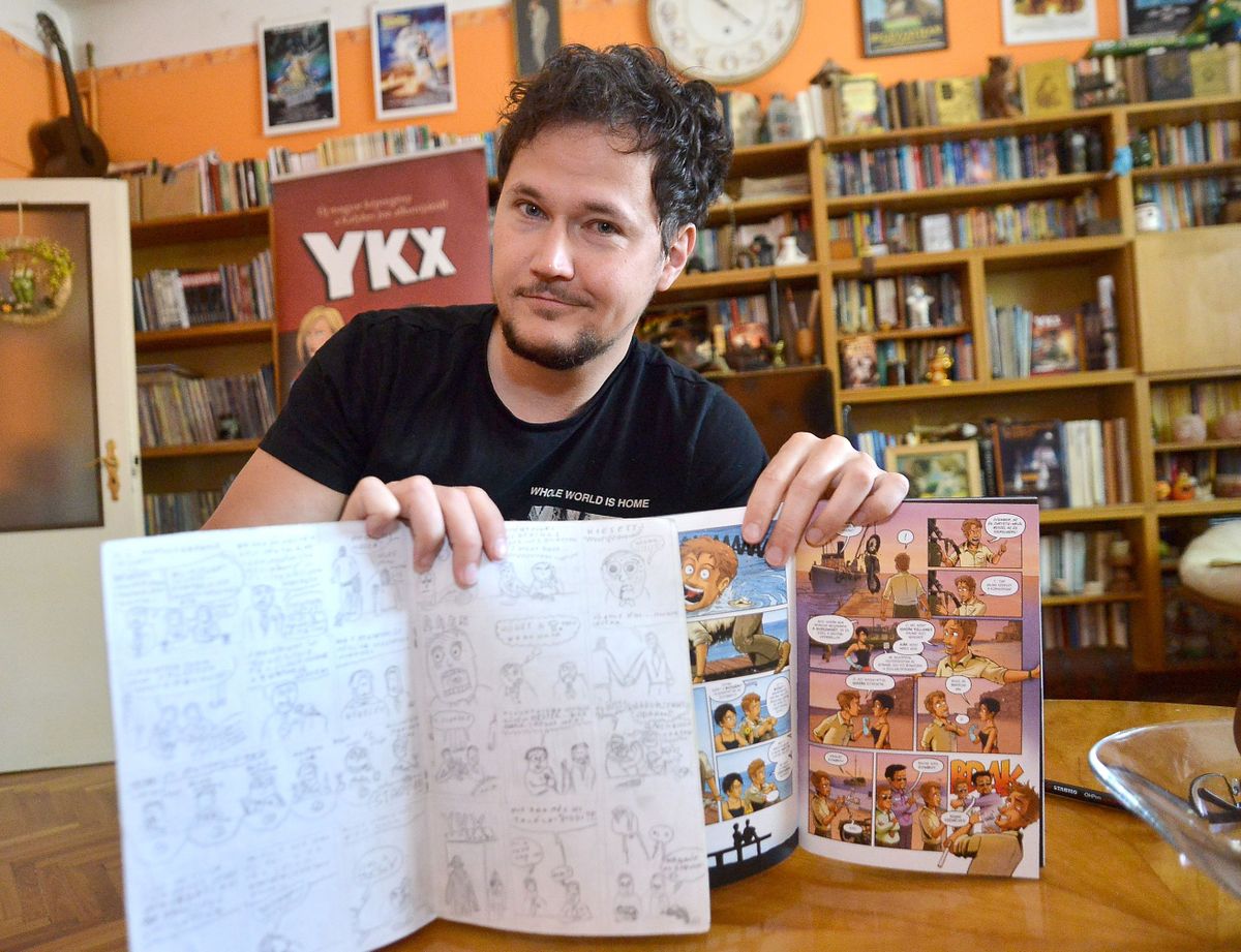 A rendezvény egyik kiemelt alakja, Pilcz Roland szegedi származású képregényalkotó.  (Fotó: Délmagyar)