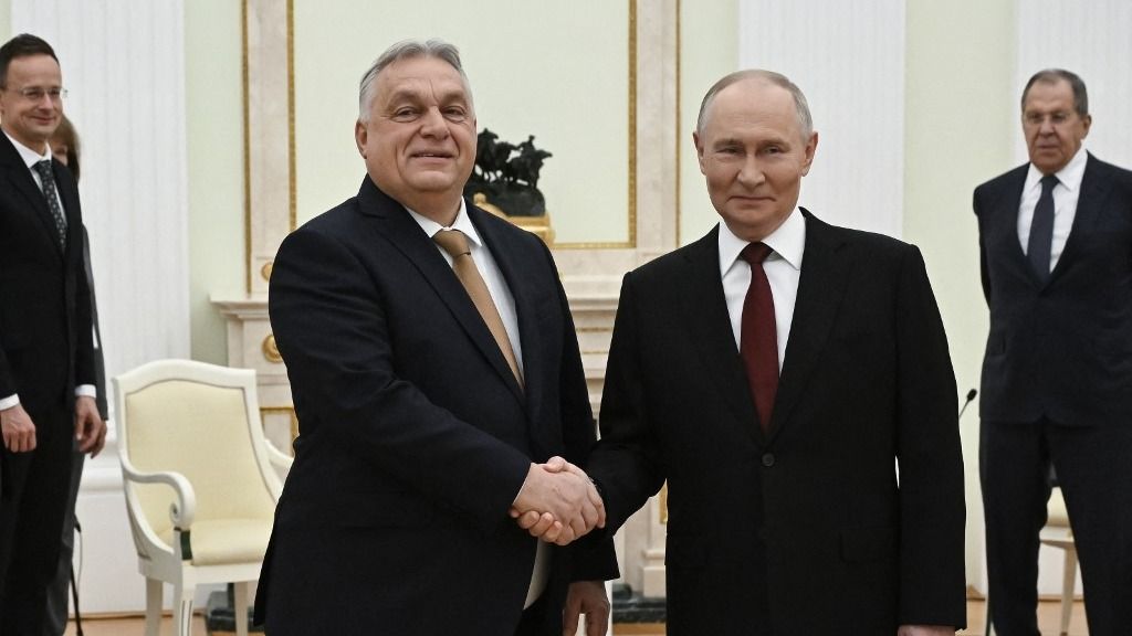 Moszkvában tárgyalt Orbán Viktor és Vlagyimir Putyin. (Fotó: AFP)