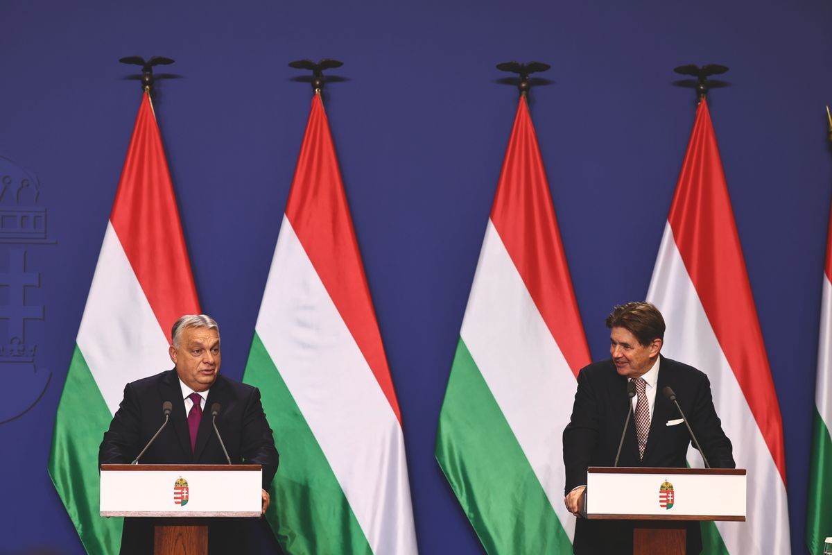 Orbán Viktor és Nagy Elek közösen tettek bejelentést a kis- és középvállalkozások számára. (Fotó: Kurucz Árpád)