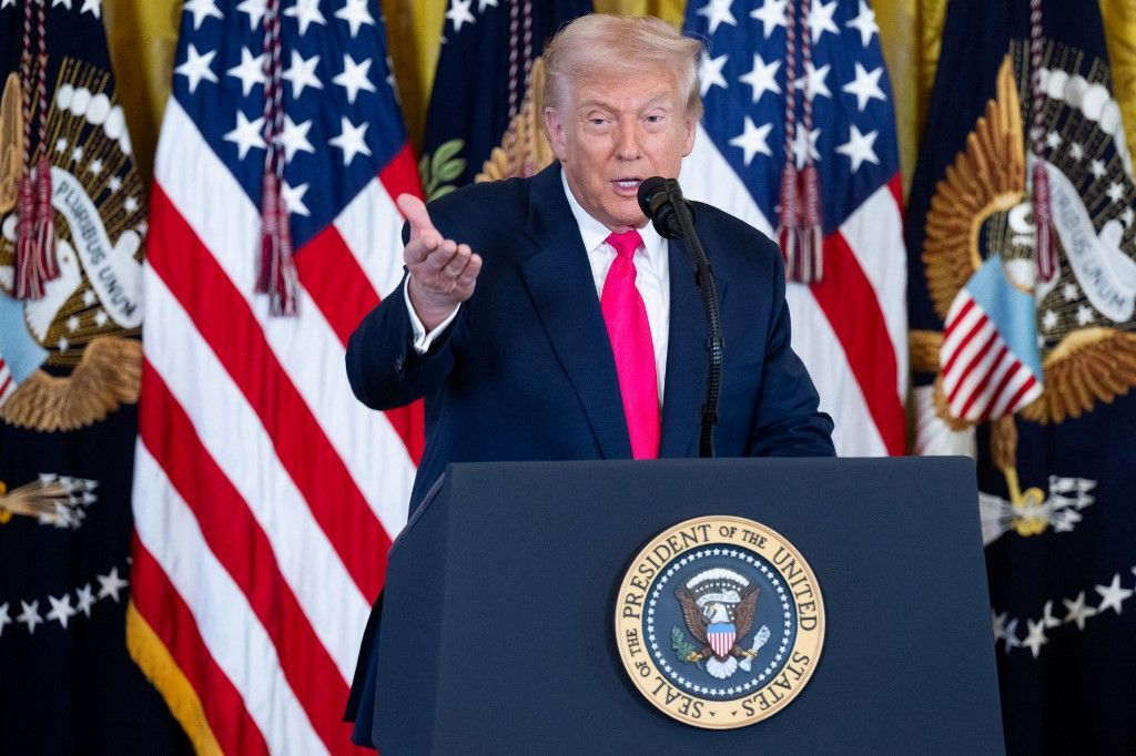 Donald Trump új béketervvel állt elő, ami végetvetne az orosz-ukrán háborúnak. (Fotó: AFP) 