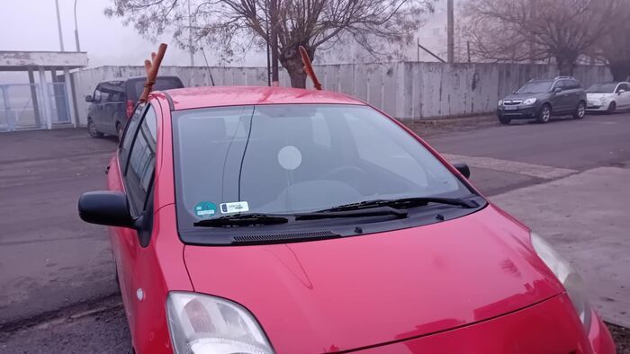 Ünnepi mókafaktor: Rudolf autó lett Szegeden +fotók