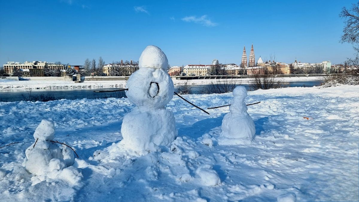 Szeged idén élvezhette a hó okozta örömöket. (Fotó: SzegedMa)