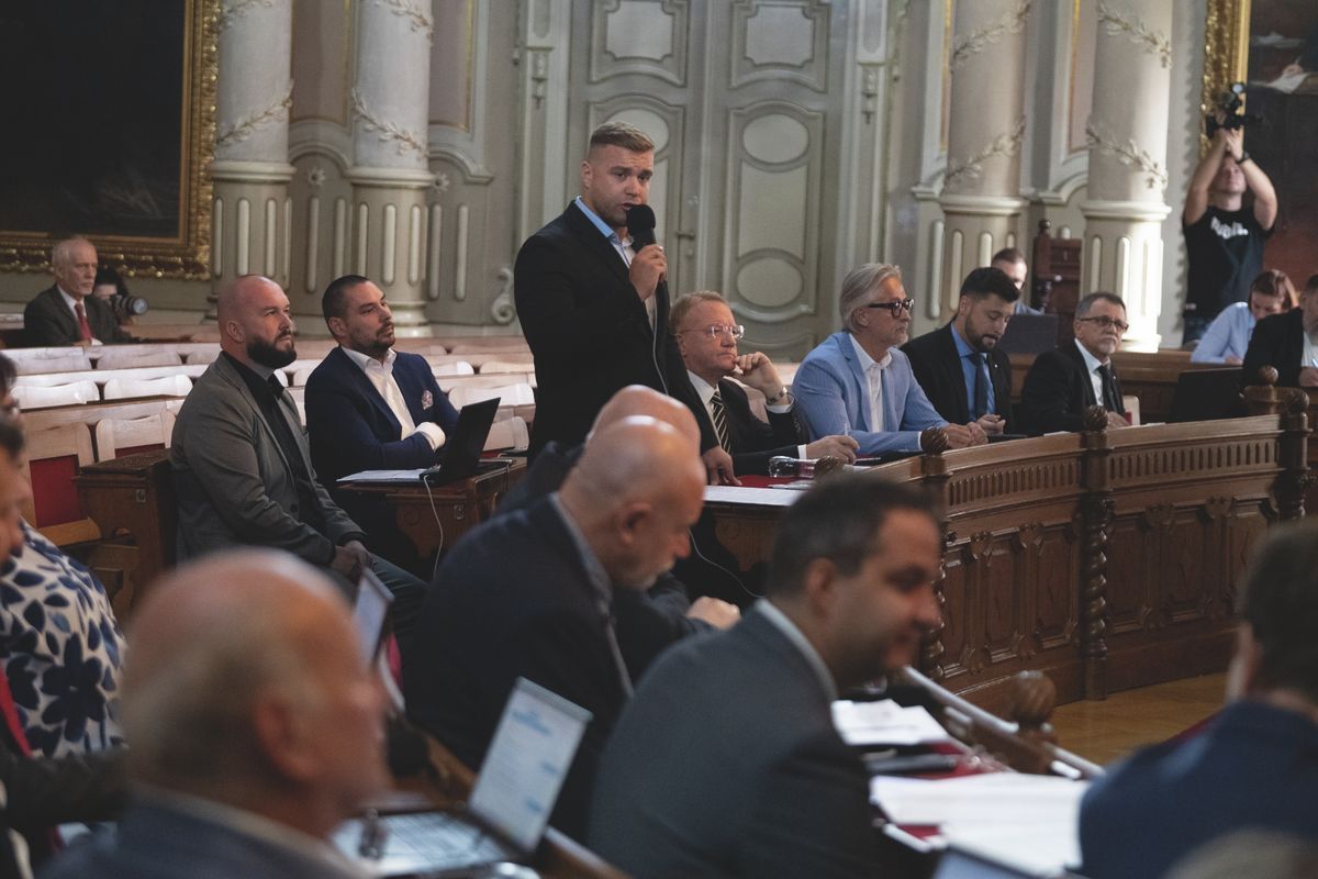 A 2025-ös évet értékelte Farkas Levente. (Fotó: Délmagyar)